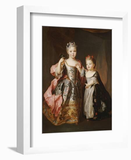 Portrait of Two Young Girls-Alexis-simon Belle-Framed Giclee Print