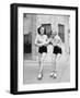 Portrait of Two Young Women with Roller Blades Skating on the Road and Smiling-Everett Collection-Framed Photographic Print