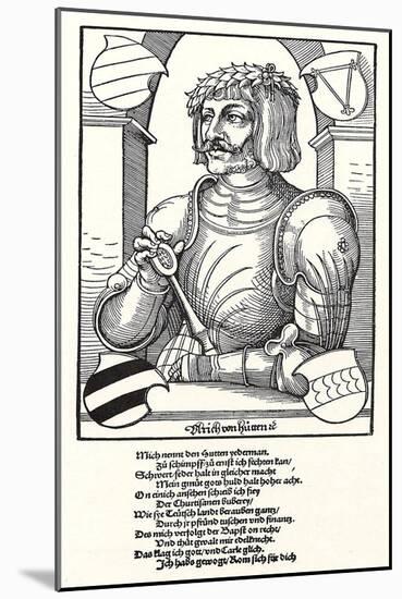 Portrait of Ulrich Von Hutten (1488-152)-Erhard Schoen-Mounted Giclee Print