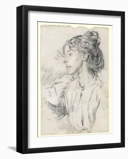 Portrait of Ursula Tyrwhitt, C.1897-Augustus Edwin John-Framed Giclee Print