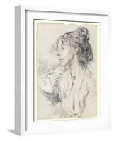 Portrait of Ursula Tyrwhitt, C.1897-Augustus Edwin John-Framed Giclee Print