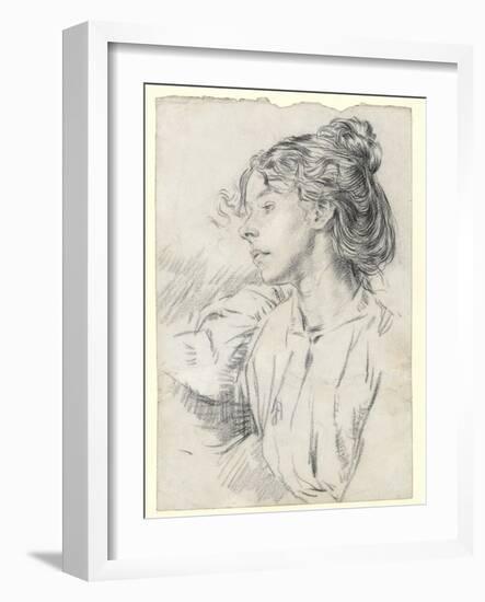 Portrait of Ursula Tyrwhitt, C.1897-Augustus Edwin John-Framed Giclee Print