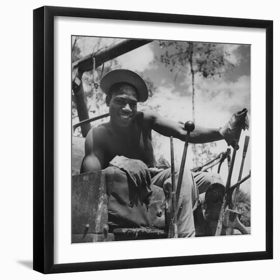 Portrait of Us Army Driver Joe Greene (Of Jacksonville, Florida), Ledo Road, Burma, July 1944-Bernard Hoffman-Framed Photographic Print