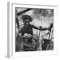 Portrait of Us Army Driver Joe Greene (Of Jacksonville, Florida), Ledo Road, Burma, July 1944-Bernard Hoffman-Framed Photographic Print