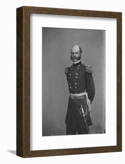 Portrait of US Civil War Union Brig. Gen. Ambrose E. Burnside-null-Framed Photographic Print