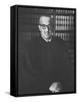 Portrait of US Supreme Court Justice Thurgood Marshall in His Chambers-Stan Wayman-Framed Stretched Canvas