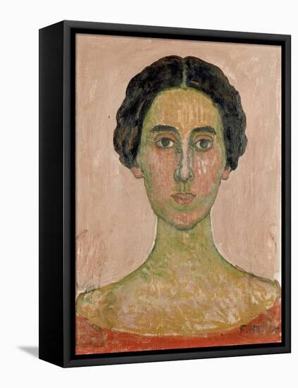 Portrait of Valentine Godé-Darel (Head of French Woma)-Ferdinand Hodler-Framed Stretched Canvas