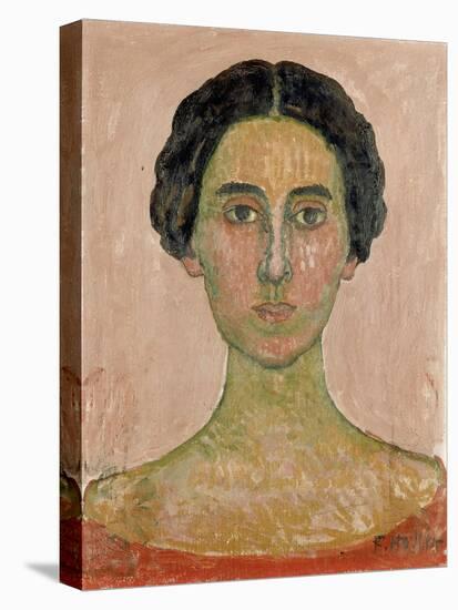 Portrait of Valentine Godé-Darel (Head of French Woma)-Ferdinand Hodler-Stretched Canvas