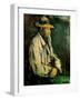 Portrait of Vallier, Seated, 1906-Paul Cézanne-Framed Giclee Print