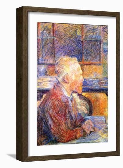 Portrait of Van Gogh-Henri de Toulouse-Lautrec-Framed Art Print