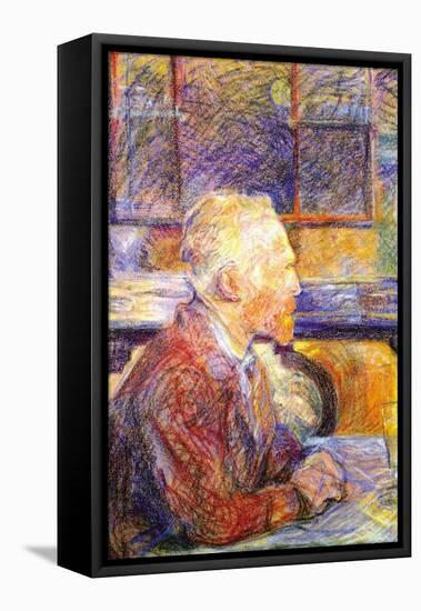 Portrait of Van Gogh-Henri de Toulouse-Lautrec-Framed Stretched Canvas