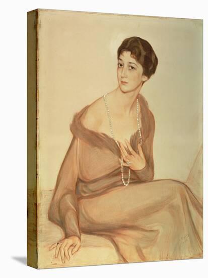 Portrait of Vanda Weiner, 1916-Savelij Abramovich Sorin-Stretched Canvas
