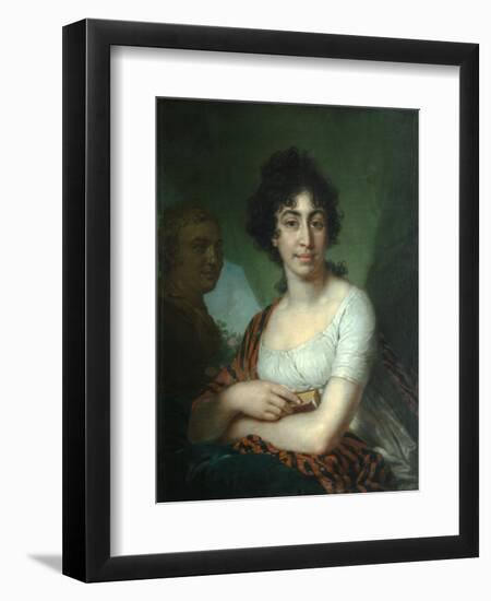 Portrait of Varvara Monycharova (Arapetova)-Vladimir Lukich Borovikovsky-Framed Giclee Print