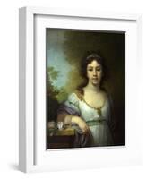 Portrait of Varvara Shidlovskaya, 1798-Vladimir Lukich Borovikovsky-Framed Giclee Print