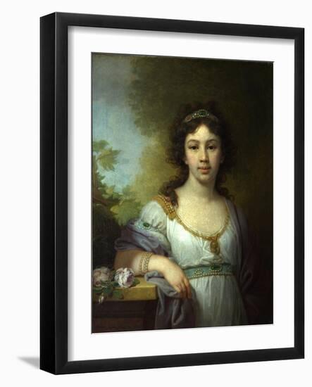 Portrait of Varvara Shidlovskaya, 1798-Vladimir Lukich Borovikovsky-Framed Giclee Print