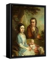 Portrait of Vasily Nebolsin, His Wife Avdotia and Child, End 1790S-Vladimir Lukich Borovikovsky-Framed Stretched Canvas