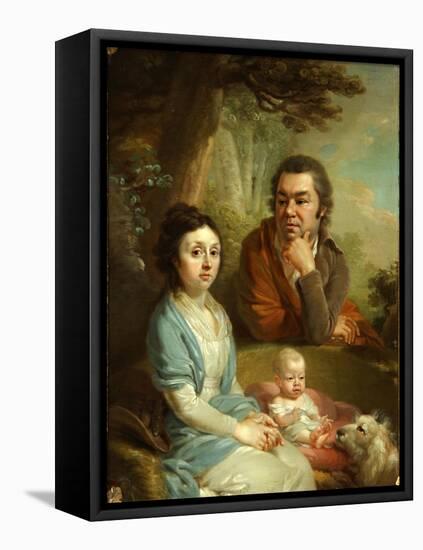 Portrait of Vasily Nebolsin, His Wife Avdotia and Child, End 1790S-Vladimir Lukich Borovikovsky-Framed Stretched Canvas