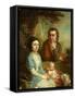 Portrait of Vasily Nebolsin, His Wife Avdotia and Child, End 1790S-Vladimir Lukich Borovikovsky-Framed Stretched Canvas