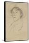 Portrait of Vernon Lee, 1889 (Graphite on Pale Buff Paper)-John Singer Sargent-Framed Stretched Canvas