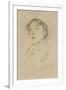 Portrait of Vernon Lee, 1889 (Graphite on Pale Buff Paper)-John Singer Sargent-Framed Giclee Print