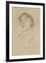 Portrait of Vernon Lee, 1889 (Graphite on Pale Buff Paper)-John Singer Sargent-Framed Giclee Print