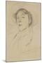 Portrait of Vernon Lee, 1889 (Graphite on Pale Buff Paper)-John Singer Sargent-Mounted Giclee Print