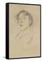 Portrait of Vernon Lee, 1889 (Graphite on Pale Buff Paper)-John Singer Sargent-Framed Stretched Canvas