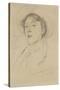 Portrait of Vernon Lee, 1889 (Graphite on Pale Buff Paper)-John Singer Sargent-Stretched Canvas