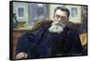 Portrait of Victor A. Laloux (1850-1937) 1911 (Oil on Canvas)-Jean Joseph Weerts-Framed Stretched Canvas