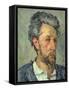 Portrait of Victor Chocquet, 1876-77-Paul Cézanne-Framed Stretched Canvas