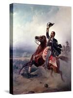 Portrait of Victor Emmanuel II King of Sardinia and Italy-P. Litta-Stretched Canvas