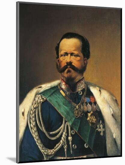 Portrait of Victor Emmanuel II, Last King of Sardinia and First King of Italy-null-Mounted Giclee Print