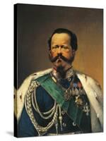 Portrait of Victor Emmanuel II, Last King of Sardinia and First King of Italy-null-Stretched Canvas