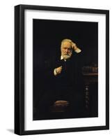 Portrait of Victor Hugo (1802-85) 1879-Leon Joseph Florentin Bonnat-Framed Giclee Print