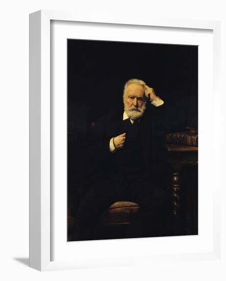 Portrait of Victor Hugo (1802-85) 1879-Leon Joseph Florentin Bonnat-Framed Giclee Print