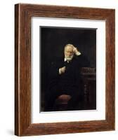 Portrait of Victor Hugo - by Leon Joseph Bonnat-null-Framed Giclee Print