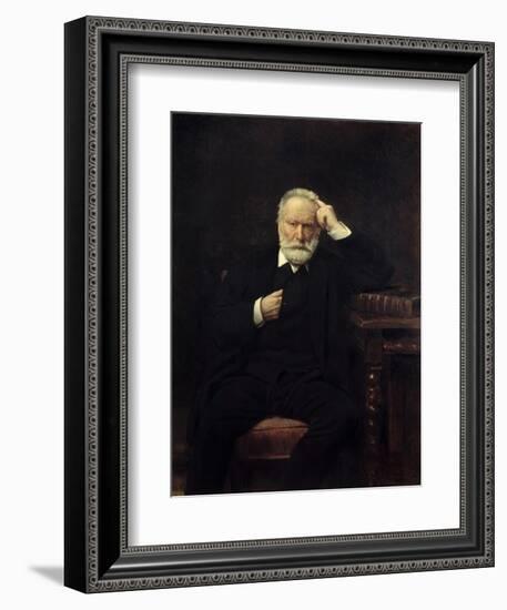 Portrait of Victor Hugo - by Leon Joseph Bonnat-null-Framed Giclee Print