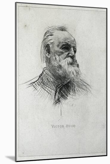 Portrait of Victor Hugo-Auguste Rodin-Mounted Art Print