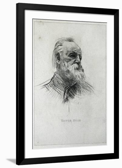 Portrait of Victor Hugo-Auguste Rodin-Framed Art Print