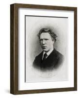 Portrait of Vincent Van Gogh at Age 18-Vincent van Gogh-Framed Art Print