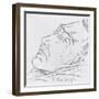 Portrait of Vincent Van Gogh on His Deathbed, 29 July 1890-Paul Gachet-Framed Giclee Print