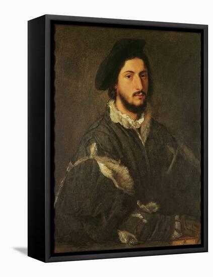 Portrait of Vincenzo Mosti, C.1520 (Oil on Canvas)-Titian (c 1488-1576)-Framed Stretched Canvas