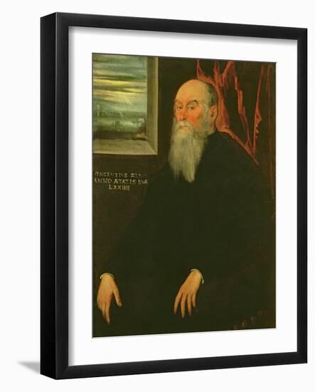 Portrait of Vincenzo Zeno-Jacopo Robusti Tintoretto-Framed Giclee Print