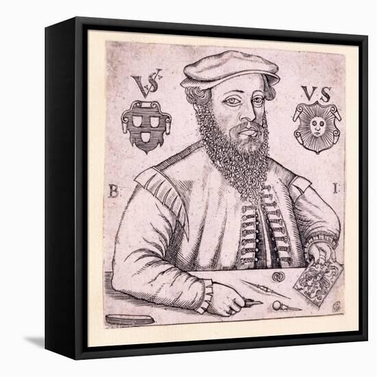 Portrait of Virgil Solis, Pub. Nuremberg 1562-Balthasar Jenichen-Framed Stretched Canvas