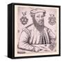 Portrait of Virgil Solis, Pub. Nuremberg 1562-Balthasar Jenichen-Framed Stretched Canvas