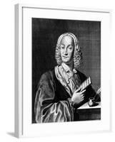 Portrait of Vivaldi Holding a Sheet of Music, 1725-Francois Morellon la Cave-Framed Giclee Print