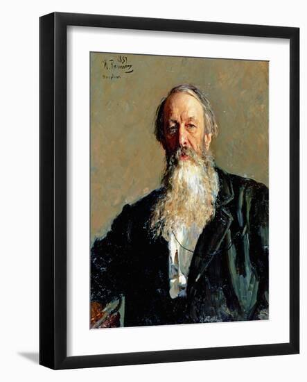 Portrait of Vladimir Stasov, 1883-Ilya Efimovich Repin-Framed Giclee Print