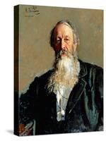 Portrait of Vladimir Stasov, 1883-Ilya Efimovich Repin-Stretched Canvas