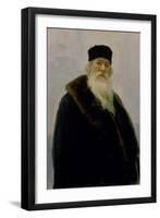 Portrait of Vladimir Vasil'Evich Stasov (1824-1906) 1900-Ilya Efimovich Repin-Framed Giclee Print