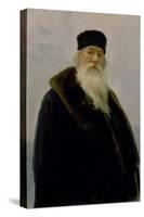 Portrait of Vladimir Vasil'Evich Stasov (1824-1906) 1900-Ilya Efimovich Repin-Stretched Canvas